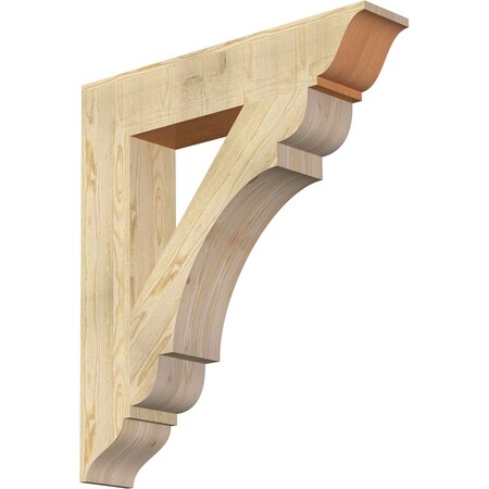 Ekena Millwork Olympic Traditional Rough Sawn Bracket, Douglas Fir, 6"W x 32"D x 36"H BKT06X32X36OLY01RDF